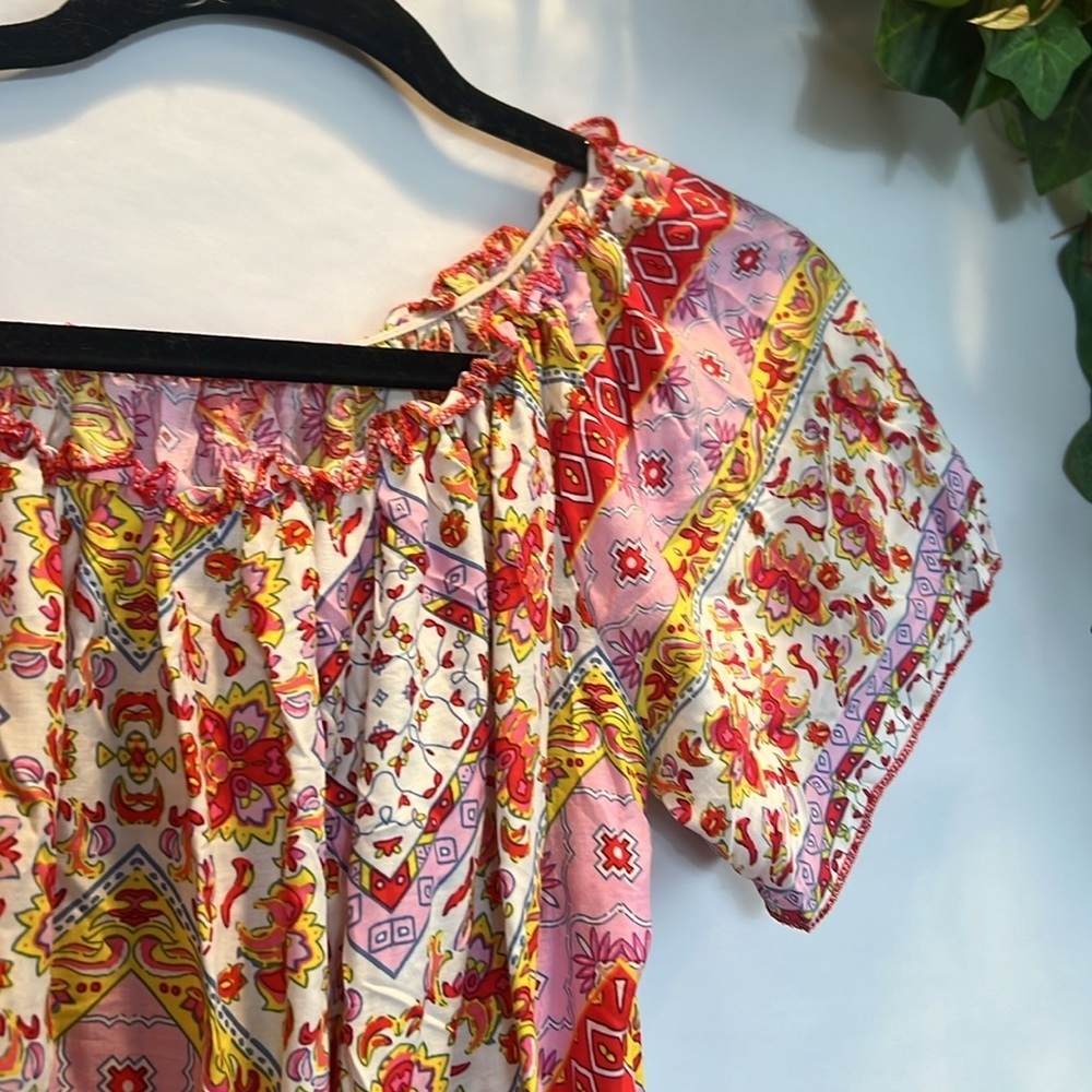 Cute Floral  Mini Dress Ruffled - Picture 5 of 5